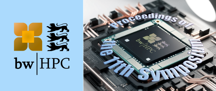 Cover image for the Proceedings of the 11th bwHPC Symposium featuring a CPU chip.
